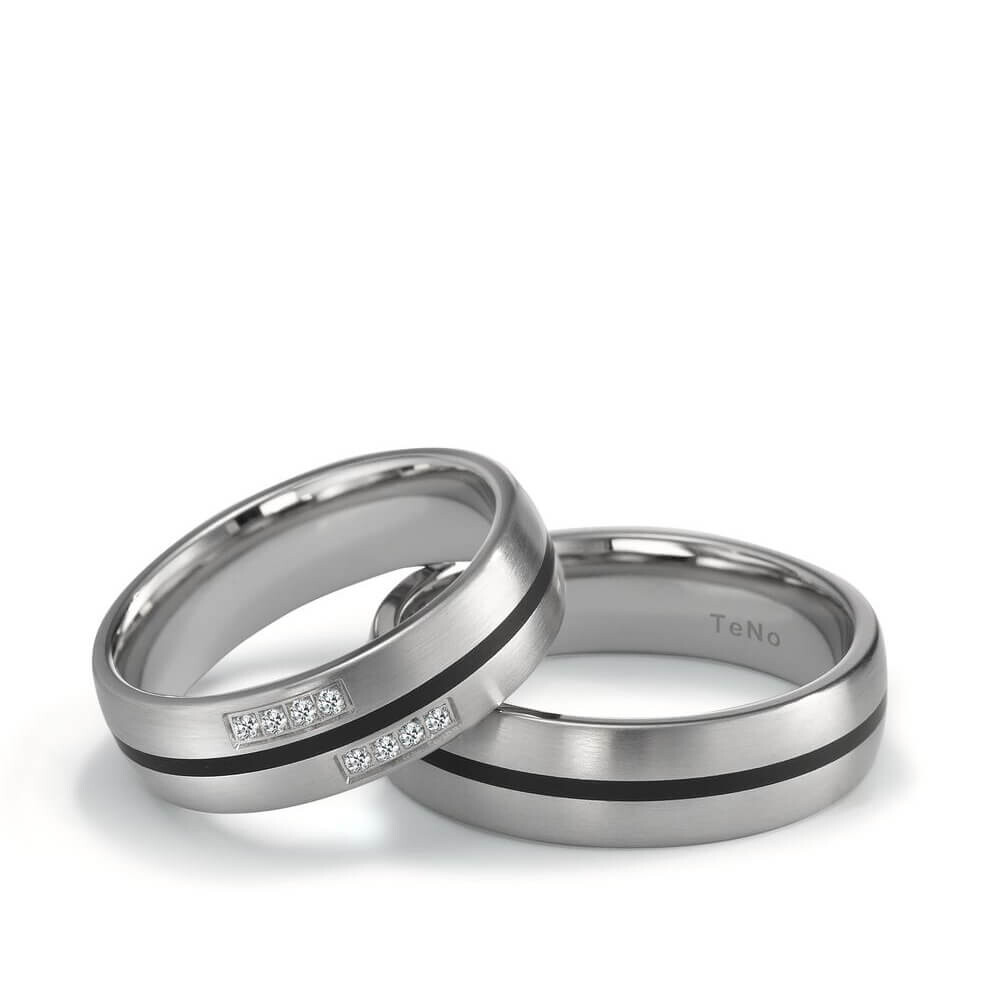 Partnerringe Edelstahl Keramik Tamor Satin TNO306414