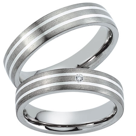 Partnerringe Titan Silber 20013