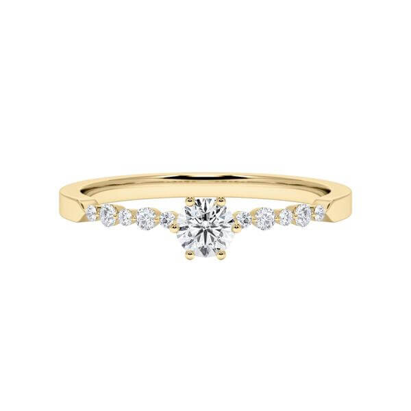 Verlobungsring Pavé Brillant Gelbgold RU-1789
