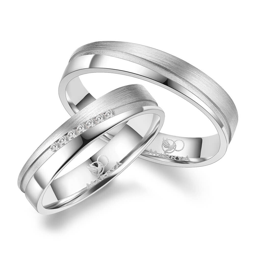 Trauringe Partnerringe Silber & Gold Zirkonia SGC10