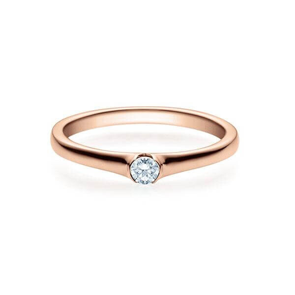 Verlobungsring Spannring Brillant Rotgold RU-1277