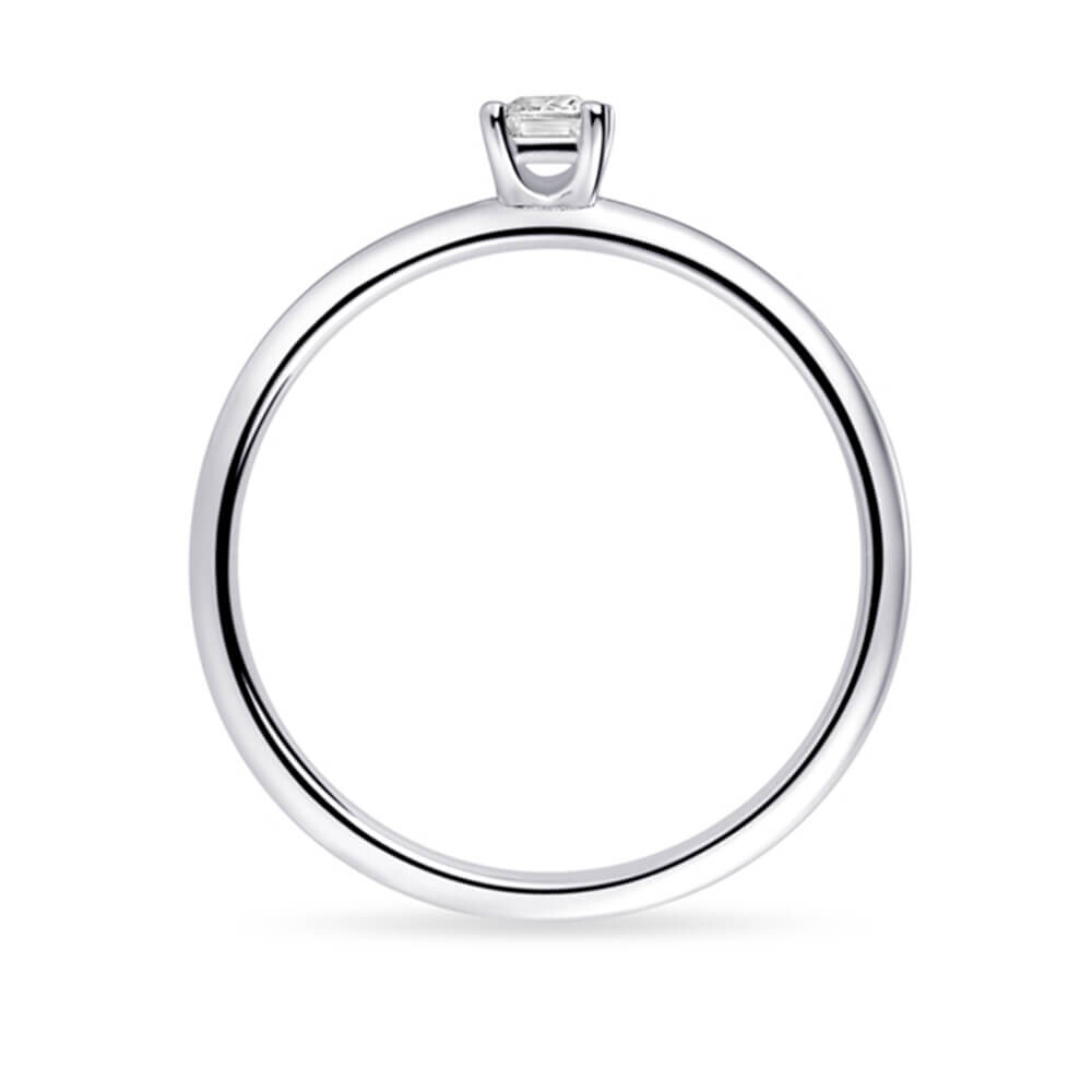 Ring Silber mit Baguette Zirkonia Gisser R417 Profil