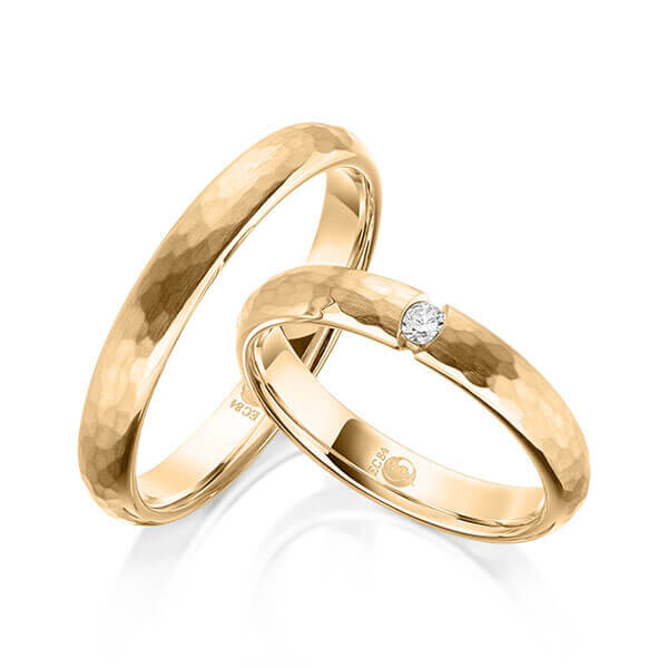 Trauringe Hammerschlag Roségold RU-1608