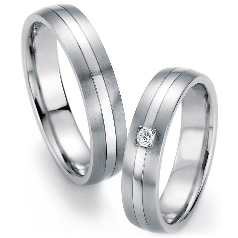 Trauringe 88/20130-050 & 88/20140-050 aus Palladium 500