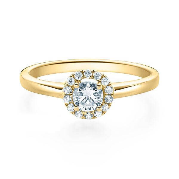 Diamantring Gelbgold 750 zus. 0,380 ct, tw, vs RU-1589-8