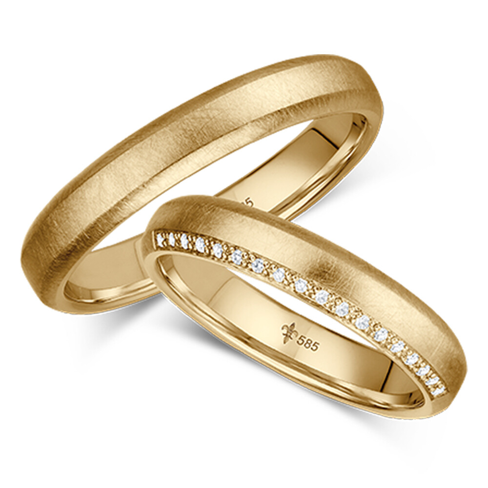 Trauringe Océane Gelbgold Brillant TR-0/TR-1-00078