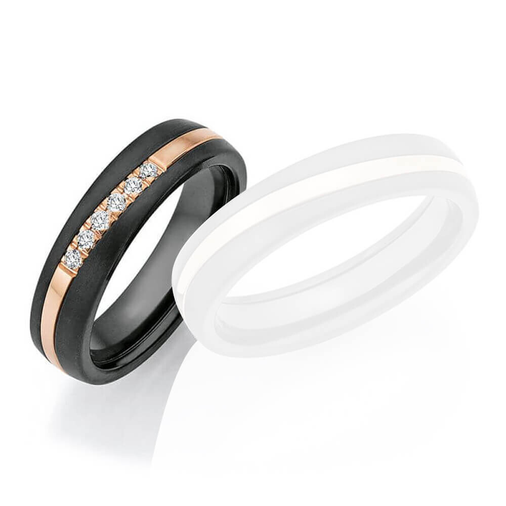 Damenring Surfing Colors Zirkonium & Roségold 1420010