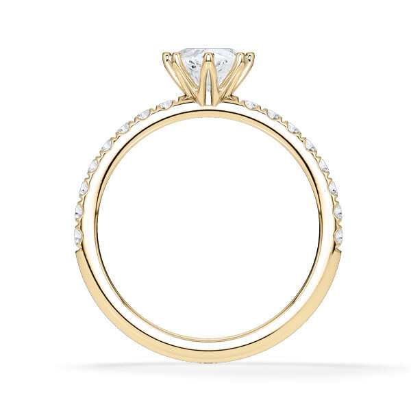 Hollywood Ring Herz Diamant Gelbgold Rubin 1887