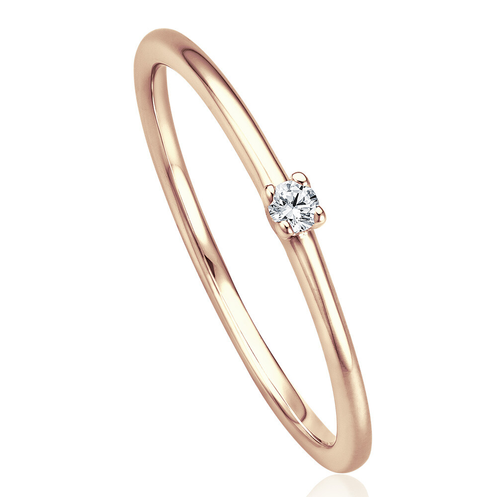 Solitaire égold Brillant 0.040 ct. w/si