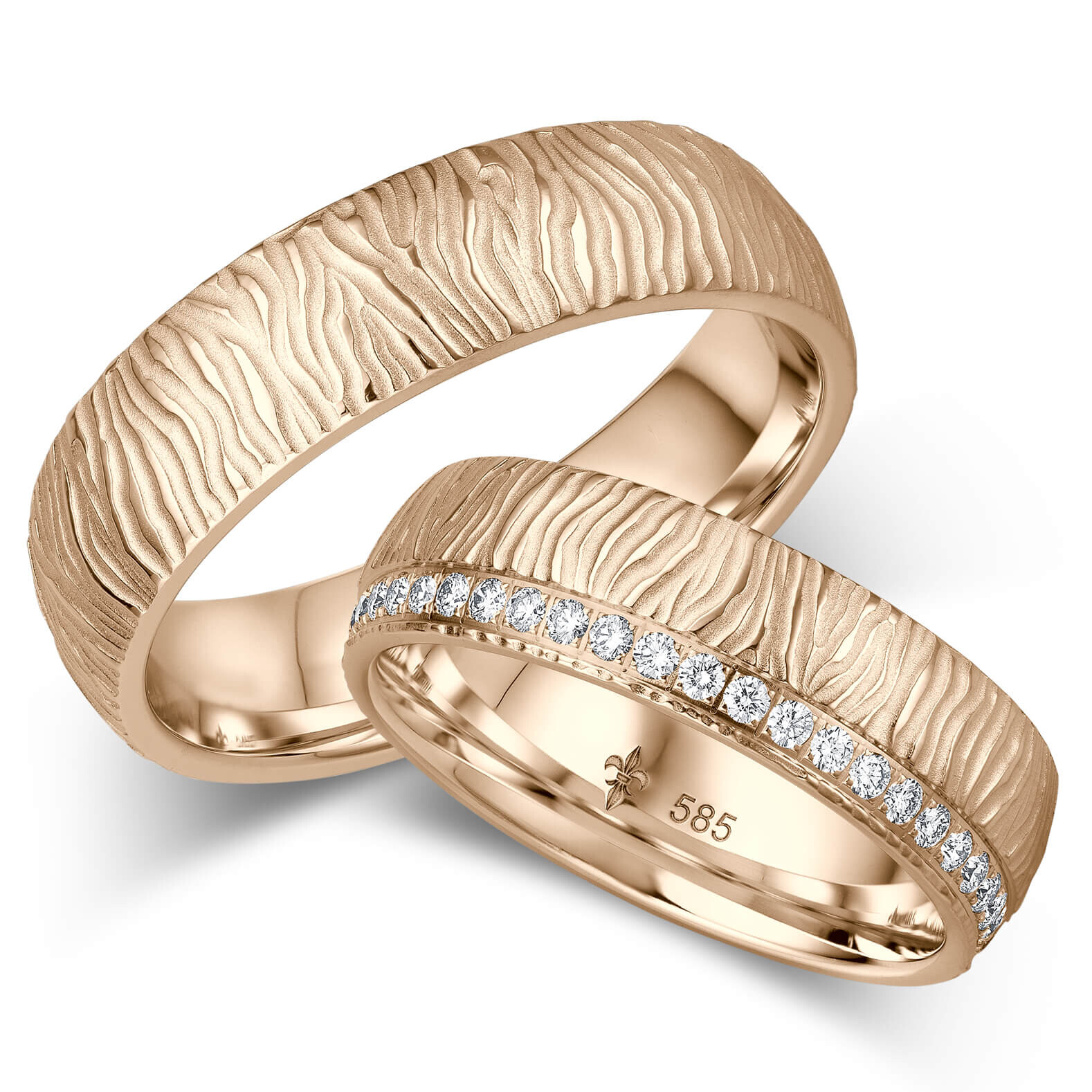 Trauringe Adéle Roségold Brillantkranz