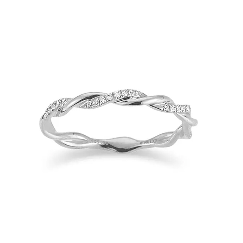 First Love Ring geflochten Weißgold 585 Brillant 0.090 ct.