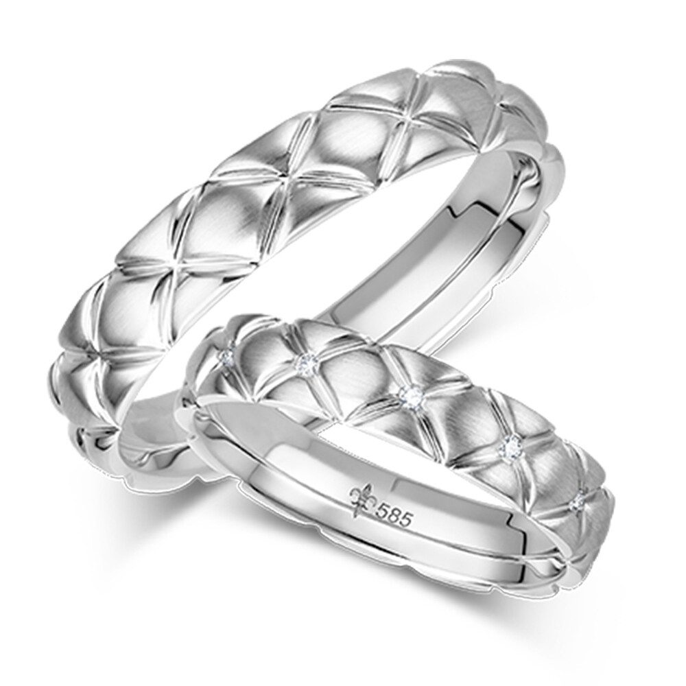 Trauringe La Mer Weißgold TR-0/TR-1-08001