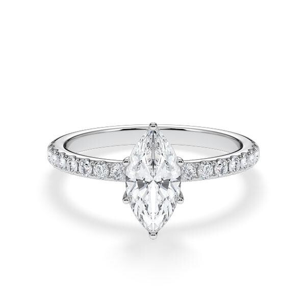 Hollywood Ring Classic Marquise Weißgold RU 1882