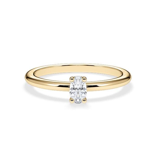 Verlobungsring Hidden Halo Oval Gelbgold RU-1902
