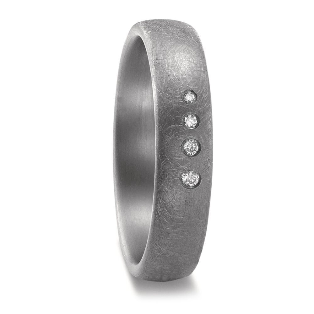 Trauringe aus Tantal eismatt Brillant TNO59676