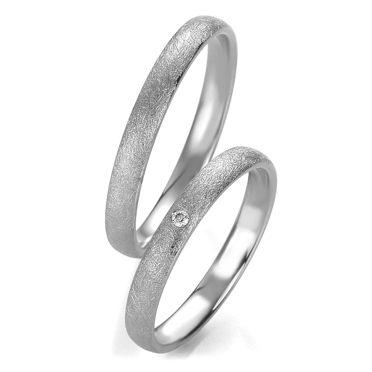 Trauringe Platin Eismatt Brillant TRS05BR603Pt