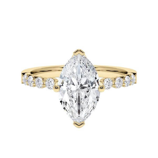 Diamantring Gelbgold 585 Lab Grown Marquise-Diamant zus. 2,300ct RU-1786