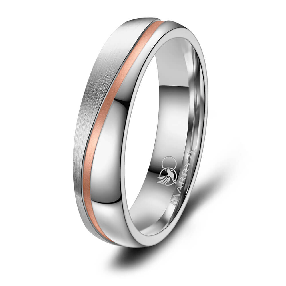 Herrenring Edelstahl Rosé plattiert ES11