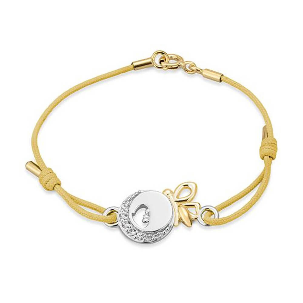 Armreif Kids Biene Silber vergoldet Safir