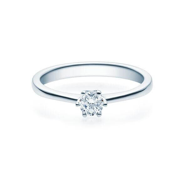 Verlobungsring Solitär 6er Krappe 18016 Platin RU-1495