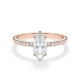 Verlobungsring Hidden Halo Lab-Grown Marquise-Diamant Rotgold RU-1901