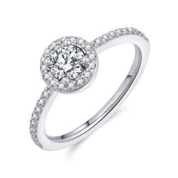 Halo Ring Silber 925 Zirkonia R446