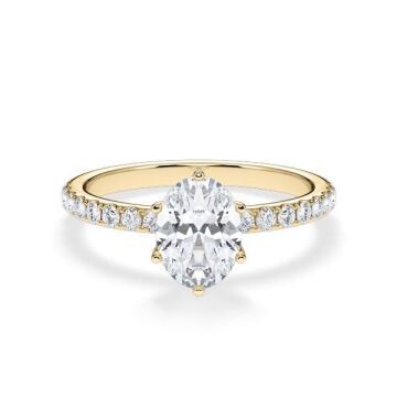 Hollywood Ring Classic Oval Gelbgold RU-1883