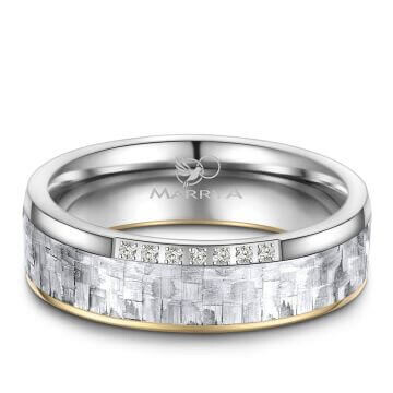 Damenring Tutan Carbon grau Marrya CA-09