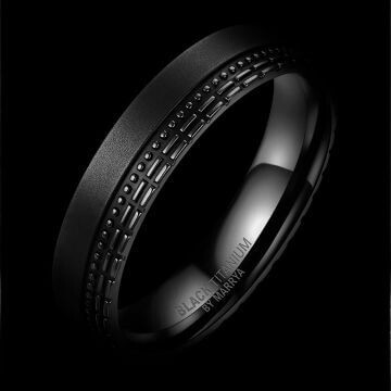 Herrenring Black Titanium BT10