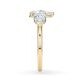 Diamantring Three Stone Lab-Grown Tropfen Pear Gelbgold RU-1876
