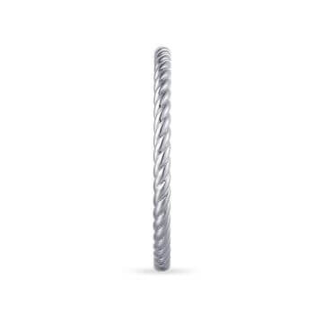 Kordelring Silber 925 rhodiniert Gisser R432 seitlich