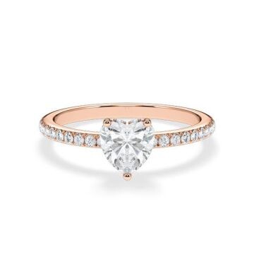 Verlobungsring Rotgold mit Herz-Diamant von Rubin RU-1900