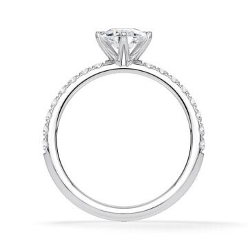 Hollywood Ring Tropfen Diamant Weißgold Rubin 1884