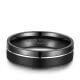 Einzelring Herren liegend Black Titanium BT-07