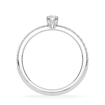 Verlobungsring Hidden Halo Oval Platin RU-1902