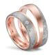 Trauringe Carbon grau & Rotgold 585 Brillant 0,020 ct.