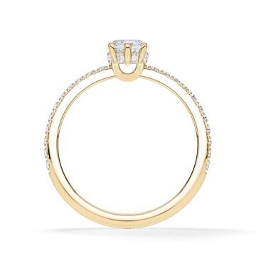 Ring Classic Hidden Halo Marquise Diamant Gelbgold Rubin 1901