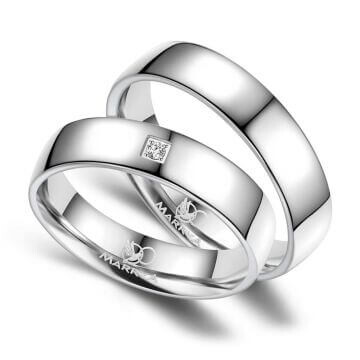 Trauringe Partnerringe Silber 925 Zirkonia SI01