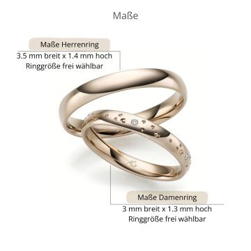 Trauringe Haselnussgold Dots Brillant AG31312