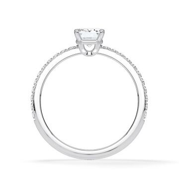 Ring Hidden Halo Emerald Platin Rubin 1899