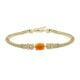 Armband SIlber vergoldet mit Glasstein Galborange Gisser R1032YY