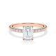 Verlobungsring Veiled Halo Lab-Grown Emerald Rotgold Rubin RU-1890