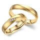 Trauringe Partnerringe Titan Gelbgold plattiert Zirkonia TI-35
