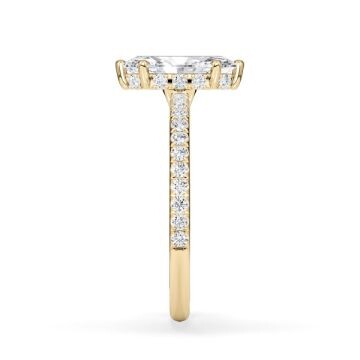 Ring Classic Hidden Halo Marquise Diamant Gelbgold Rubin 1901