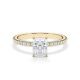 Diamantring Veiled Halo Lab-Grown Radiant Gelbgold Rubin RU-1896