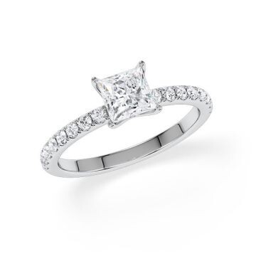 Hollywood Ring Platin Princess Rubin 1855
