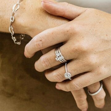 Ring Silber mit Baguette Zirkonia Gisser R417 an Hand