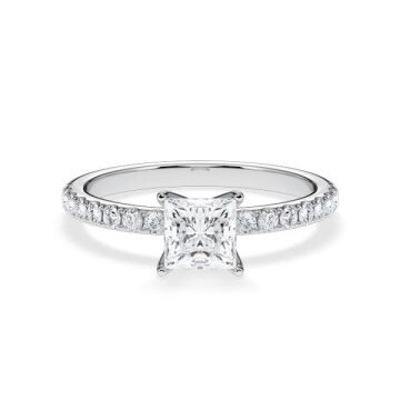 Hollywood Ring Classic Princess Platin RU-1885