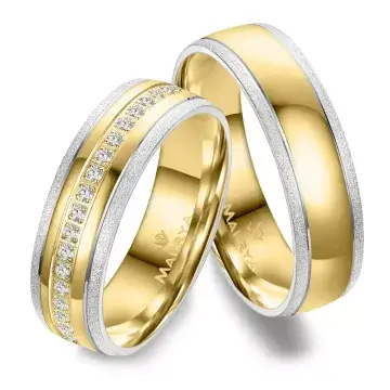 Partnerringe Trauringe Edelstahl Gold Marrya ES-36