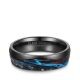 Eheringe Black Titanium Blue Ocean Zirkonia BT-15